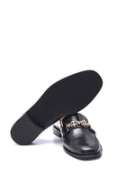 Kadın Deri Zincirli Rugan Loafer | Derimod
