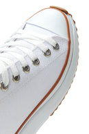 Kadın Beyaz Kalın Tabanlı Kumaş Sneaker | Derimod