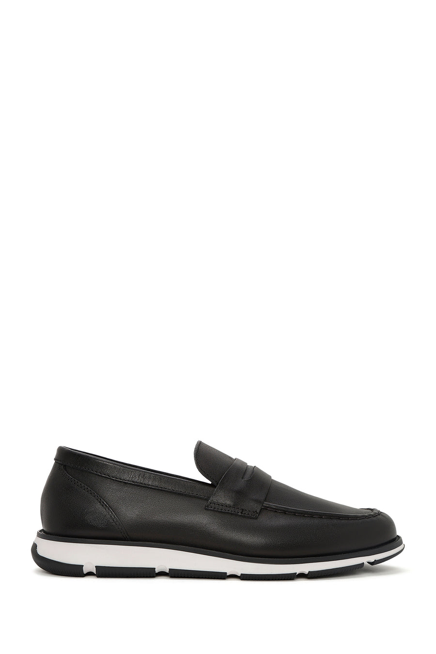 Erkek Siyah Deri Casual Loafer 25SFD680618 | Derimod