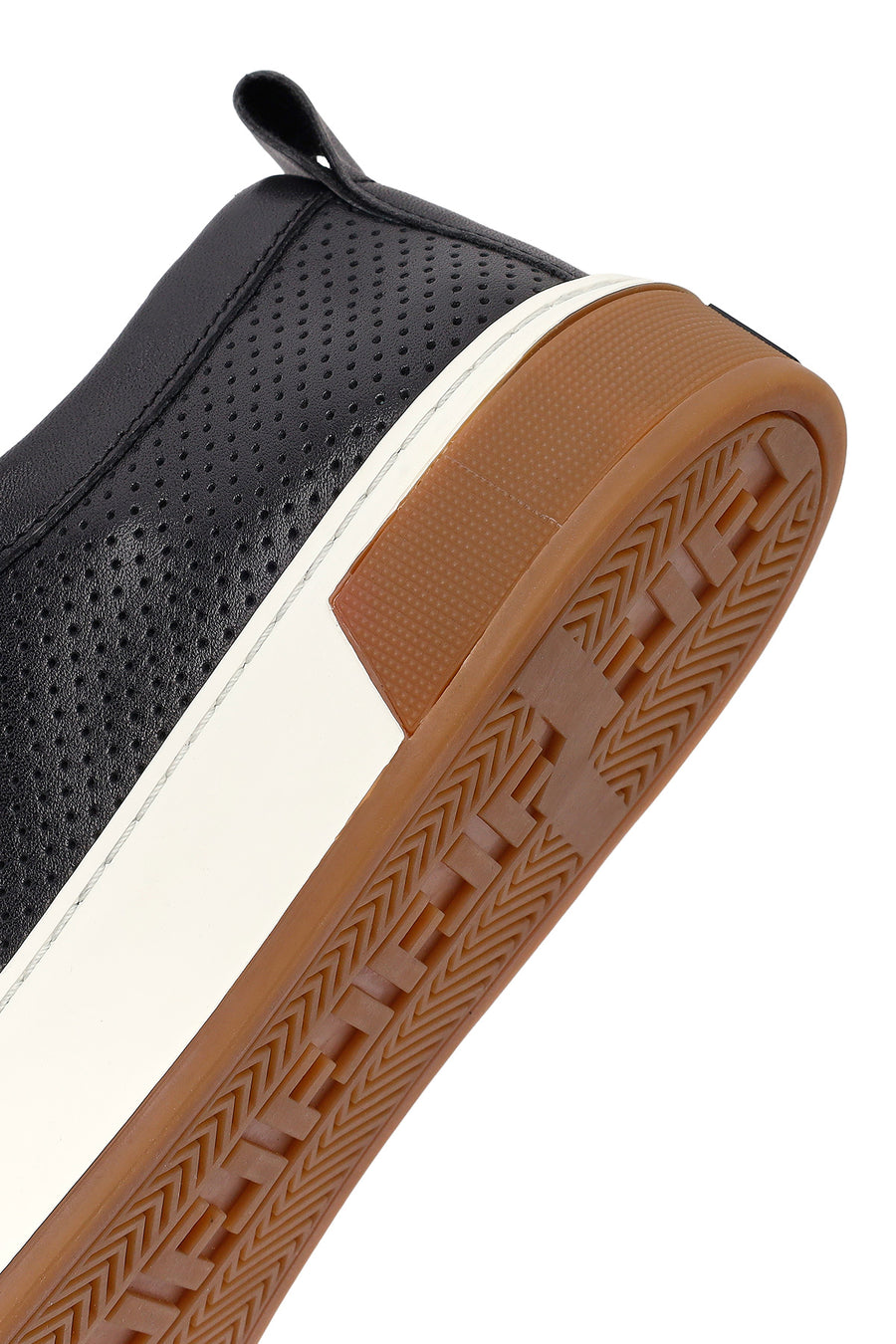 Erkek Siyah Bağcıklı Deri Sneaker