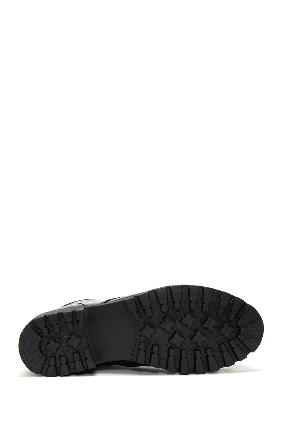 Women's Black Leather Zippered Boots