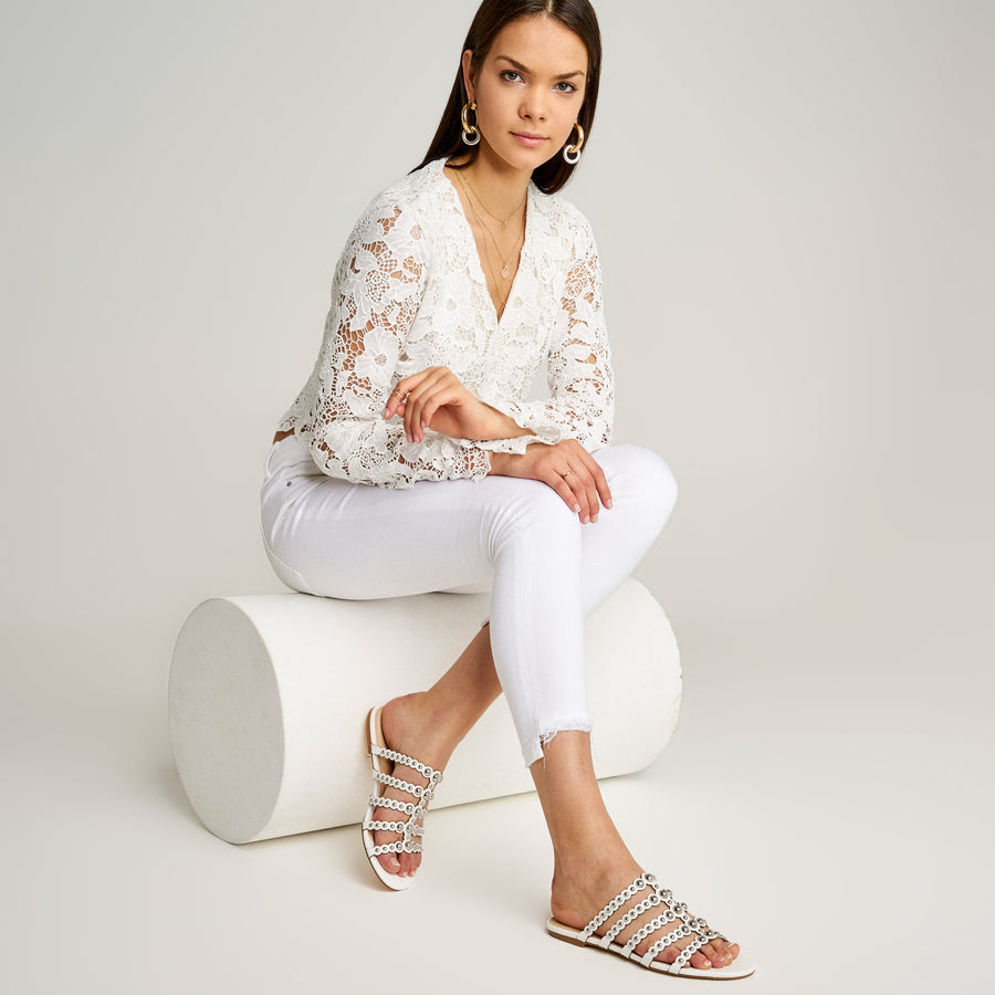 Women's Slippers with Metal Detail