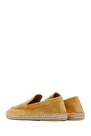 Men's Yellow Leather Espadrille | Derimod