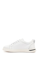 Erkek Beyaz Bağcıklı Deri Sneaker | Derimod