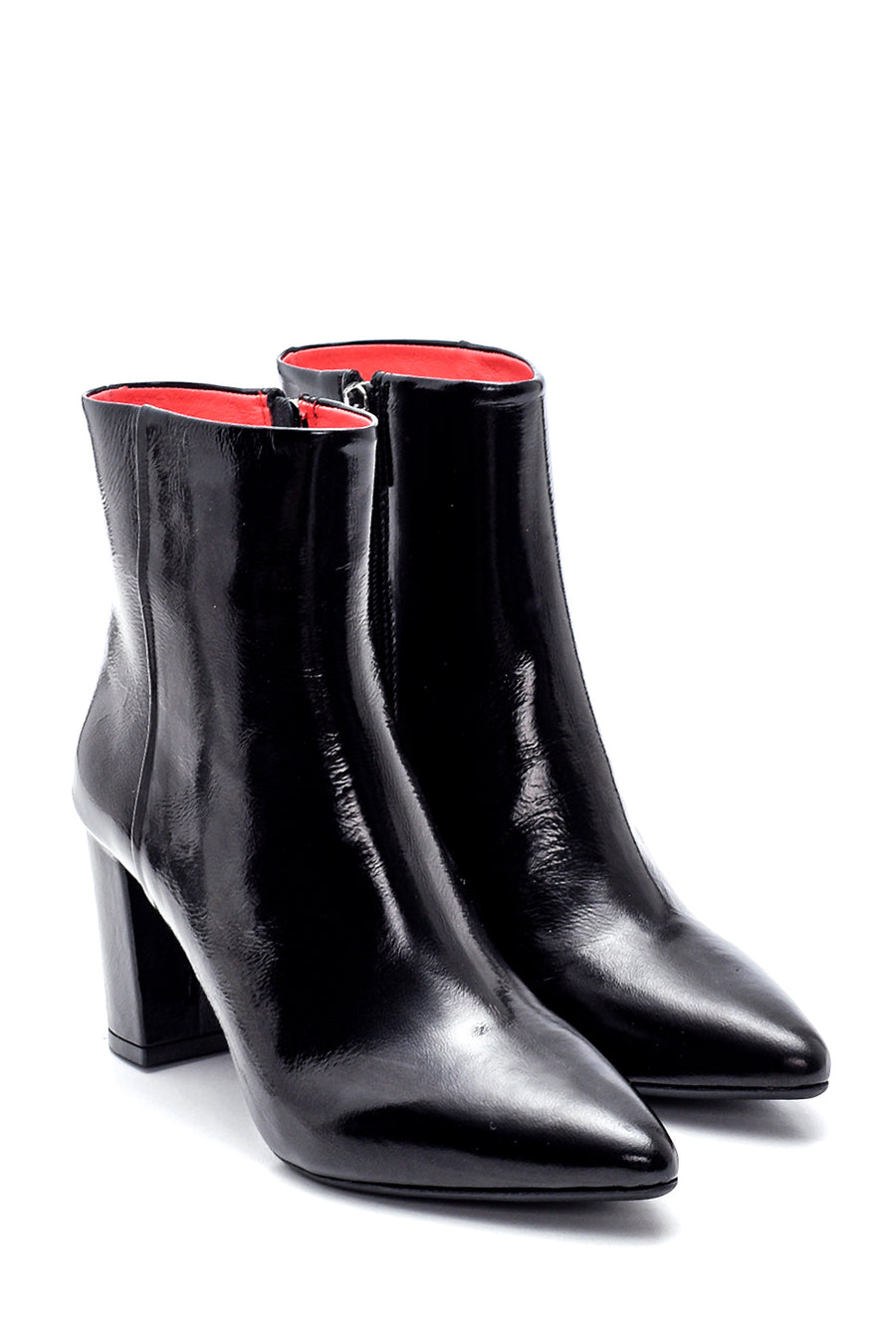 Women's Leather Gritti For Derimod Patent Leather Heeled Boots