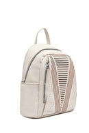 Woman Cream Printed Backpack | Derimod