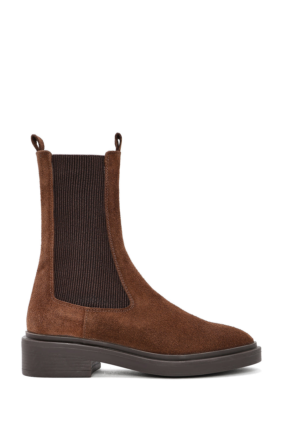 Kadın Kahverengi Süet Deri Chelsea Bot 24WFD160610 | Derimod