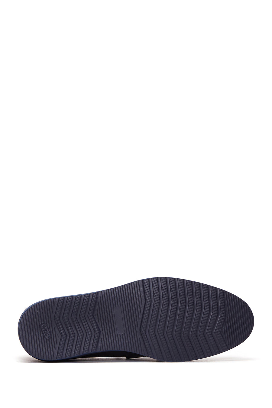 Erkek Lacivert Deri Baskılı Casual Loafer