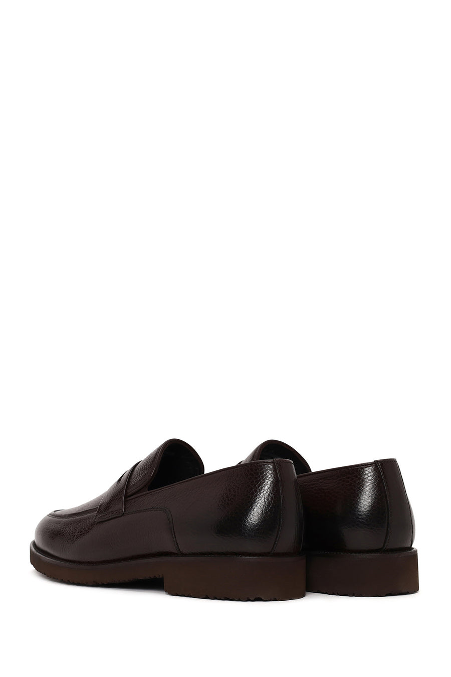 Erkek Kahverengi Deri Klasik Loafer