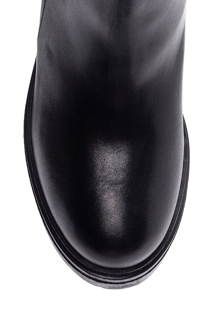 Women's Buckle Leather Boots