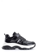 Women's High-Based Sneaker with Patent Leather Detail | Derimod