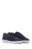 Erkek Lacivert Nubuk Deri Sneaker | Derimod