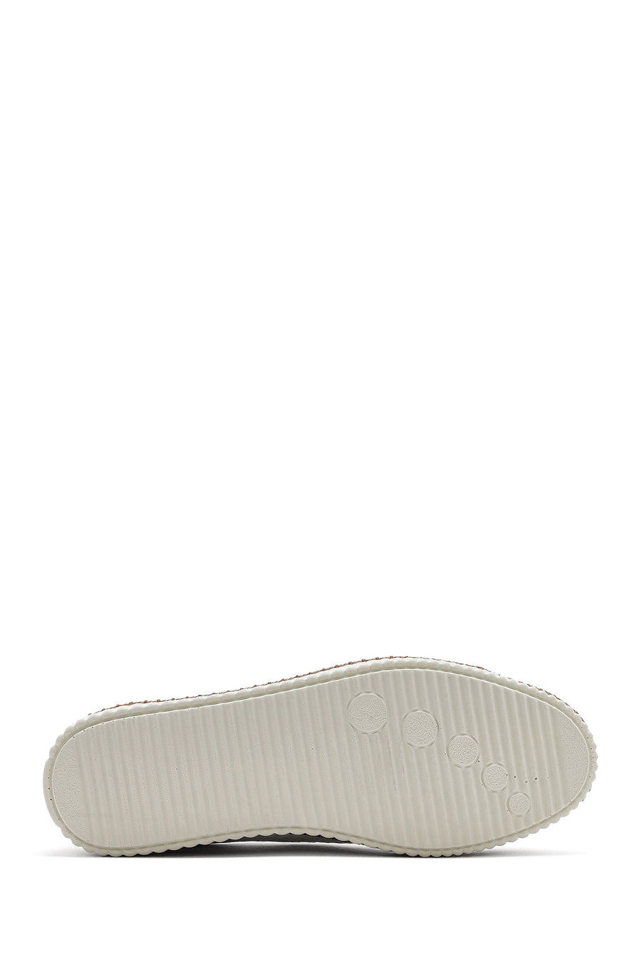 Kadın Beyaz Bağcıklı Kalın Tabanlı Deri Sneaker