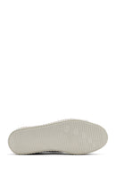 Woman White Lace-Up Leather Sneaker | Derimod