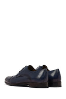 Men's Navy Blue Lace-Up Leather Classic Shoes | Derimod