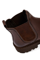 Male Brown Thick-Soled Leather Chelsea Boots | Derimod