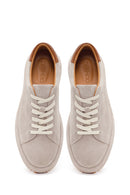 Erkek Gri Bağcıklı Süet Deri Sneaker | Derimod