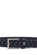 Men's Navy Blue Braided Leather Belt | Derimod