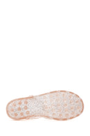 Women's Gold Ankle Strap Jelly Sandals | Derimod