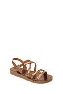 Woman Bronze Ankle Buckle Jeweled Sandal | Derimod