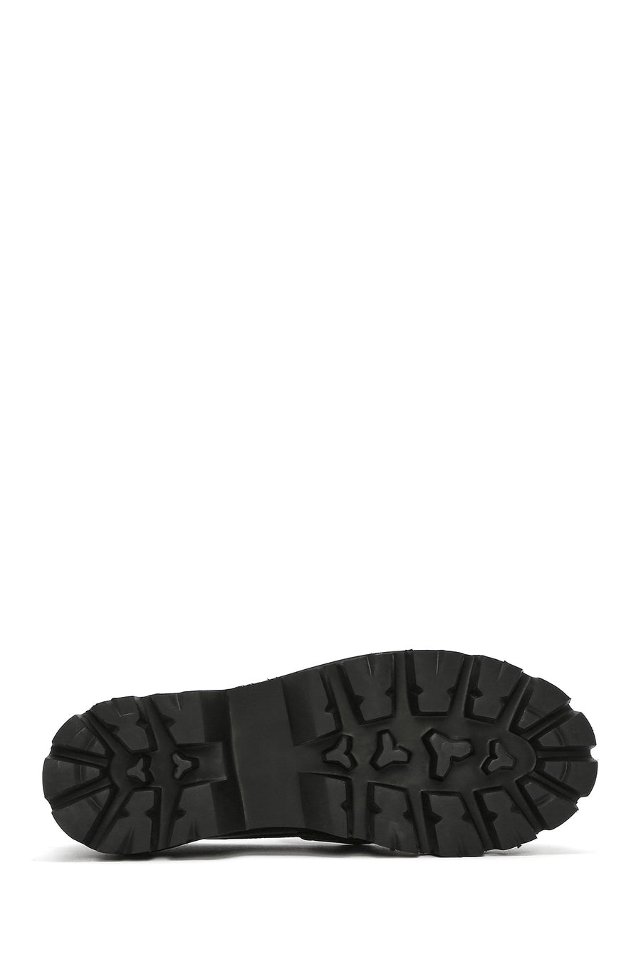 Kadın Siyah Kalın Tabanlı Deri Maskülen Loafer