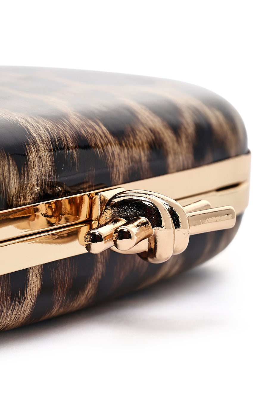 Women's Leopard Pattern Long Chain Strap Mini Box Evening Bag