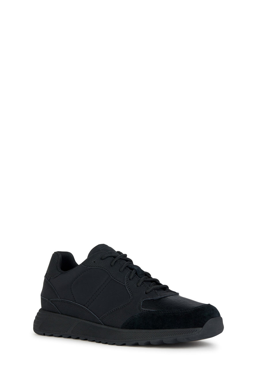 Geox Erkek Siyah Bağcıklı Deri Sneaker