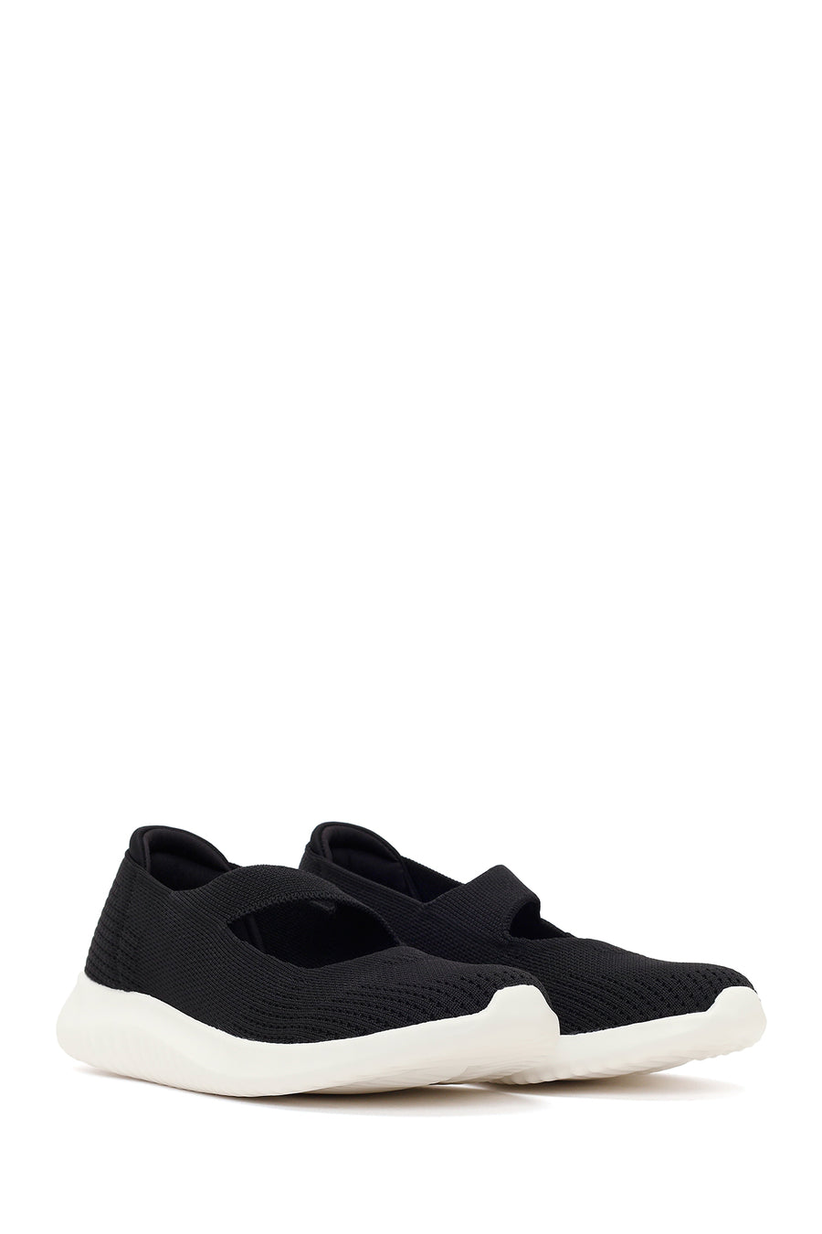 Derimod Zero Women's Black Thick-Soled Fabric Shoes