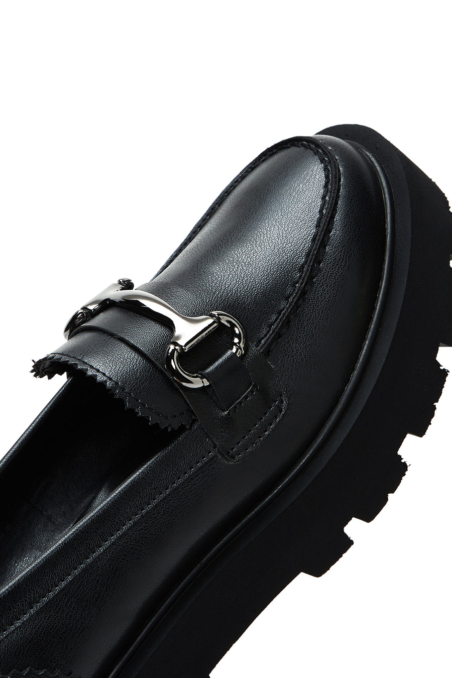 Kadın Siyah Tokalı Loafer