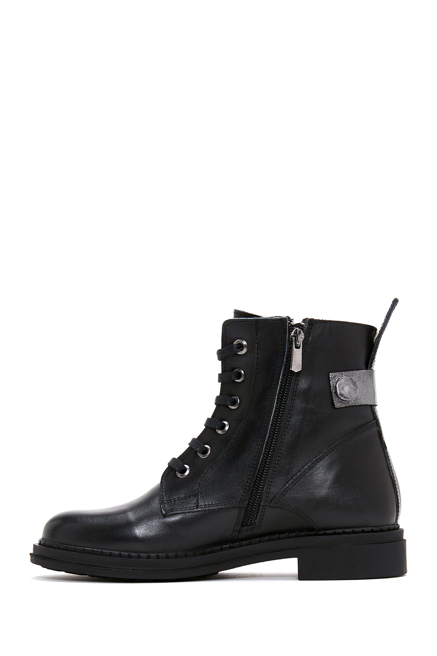 Women's Leather Zipper Boots