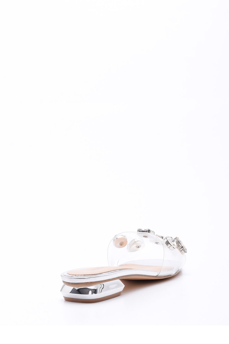 Women's Stoned Transparent Slippers
