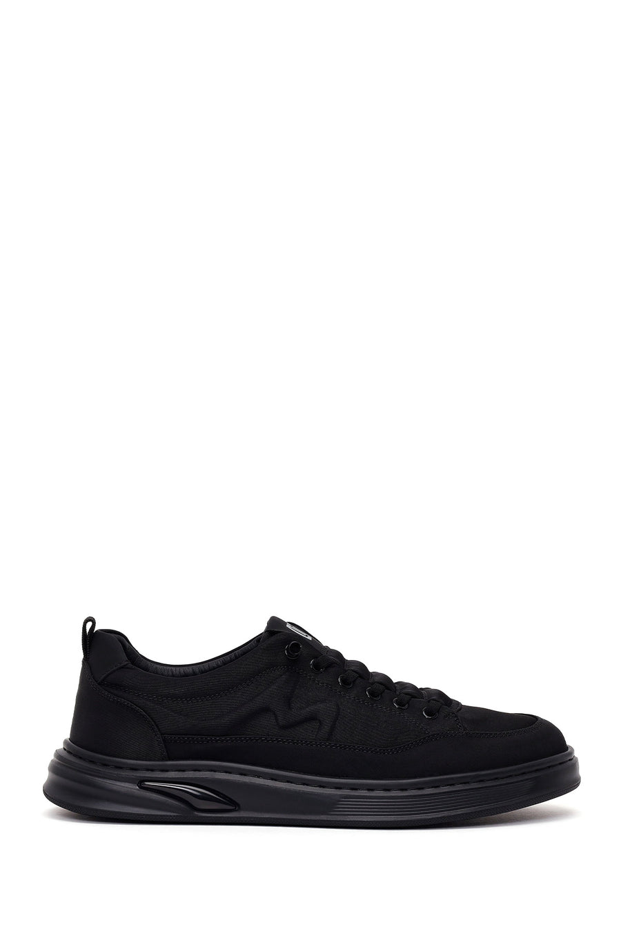 Derimod Zero Erkek Siyah Bağcıklı Kalın Tabanlı Kumaş Sneaker WM680071KK | Derimod