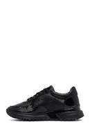 Erkek Siyah Bağcıklı Deri Casual Sneaker | Derimod