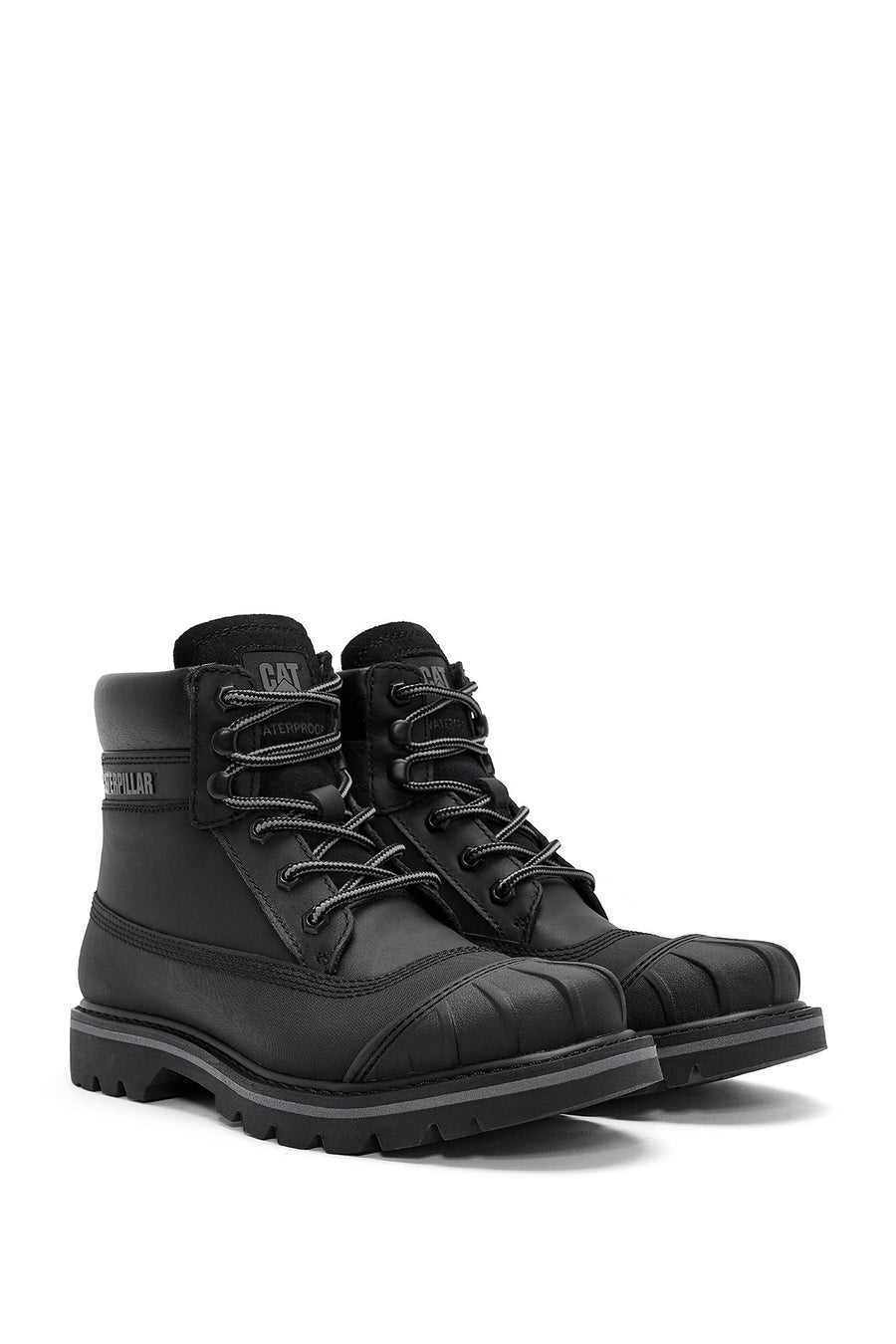 Caterpillar Men's Black Colorado Galosh WP Lace-Up Leather Combat Boots