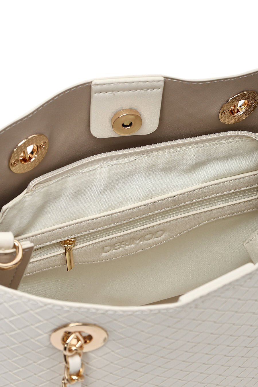 Women's Cream Long Strap Printed Shoulder Bag