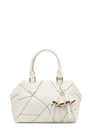 Woman Cream Long Strap Printed Shoulder Bag | Derimod
