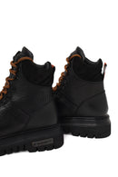 Harley Davidson Male Black Stein Lace-Up Thick-Sole Leather Combat Boots | Derimod
