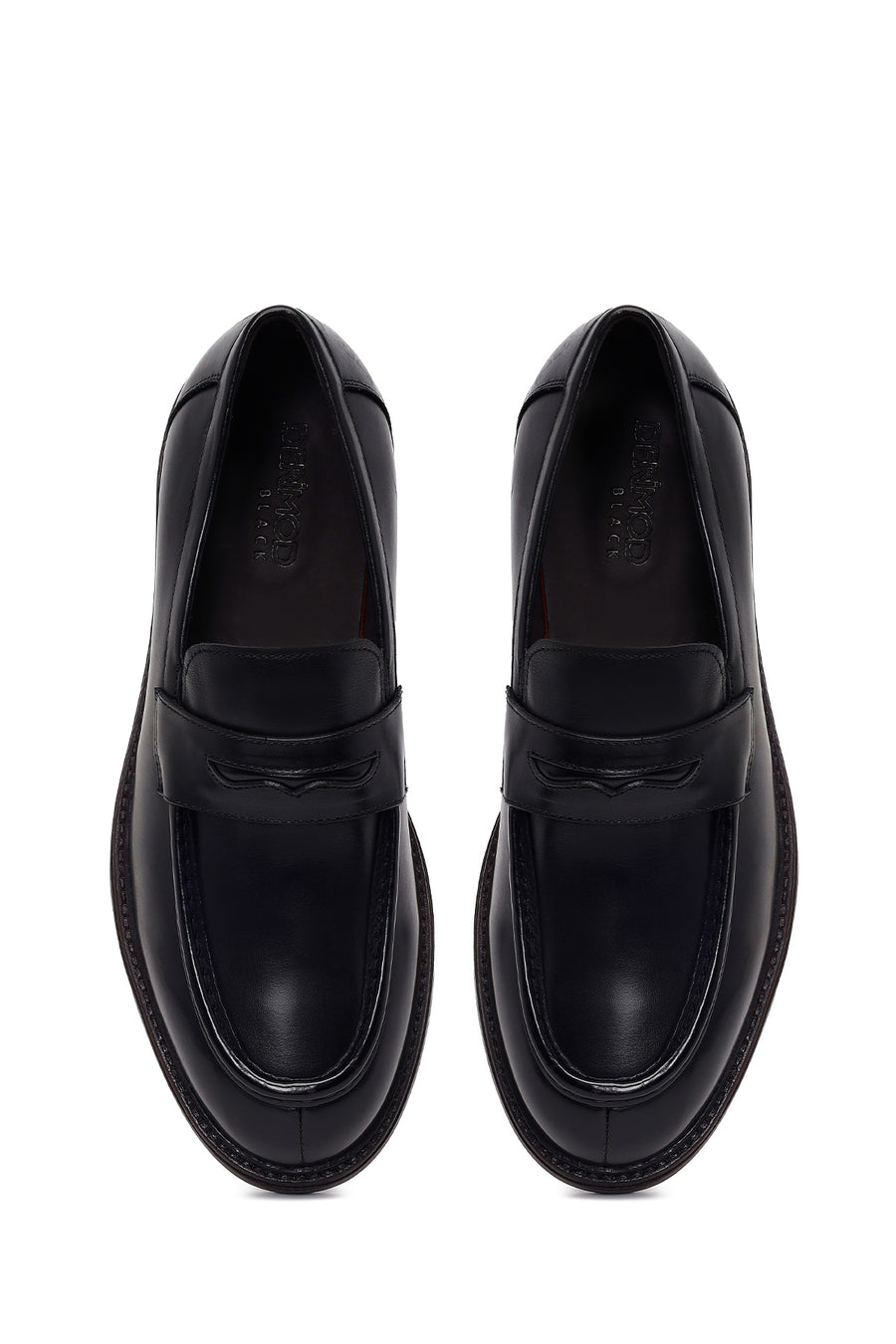 Derimod Black Erkek Siyah Deri Casual Loafer