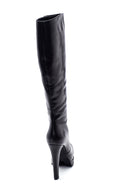 Women's Leather Platform Heeled Boots | Derimod