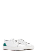 Men's White Leather Sneaker | Derimod