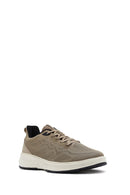 Men's Beige Lace-Up Thick-Sole Sneakers | Derimod