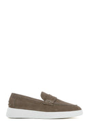 Erkek Vizon Kalın Tabanlı Süet Deri Casual Loafer | Derimod