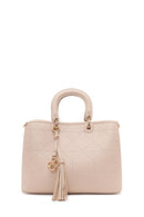 Woman Cream Long Strap Printed Shoulder Bag | Derimod