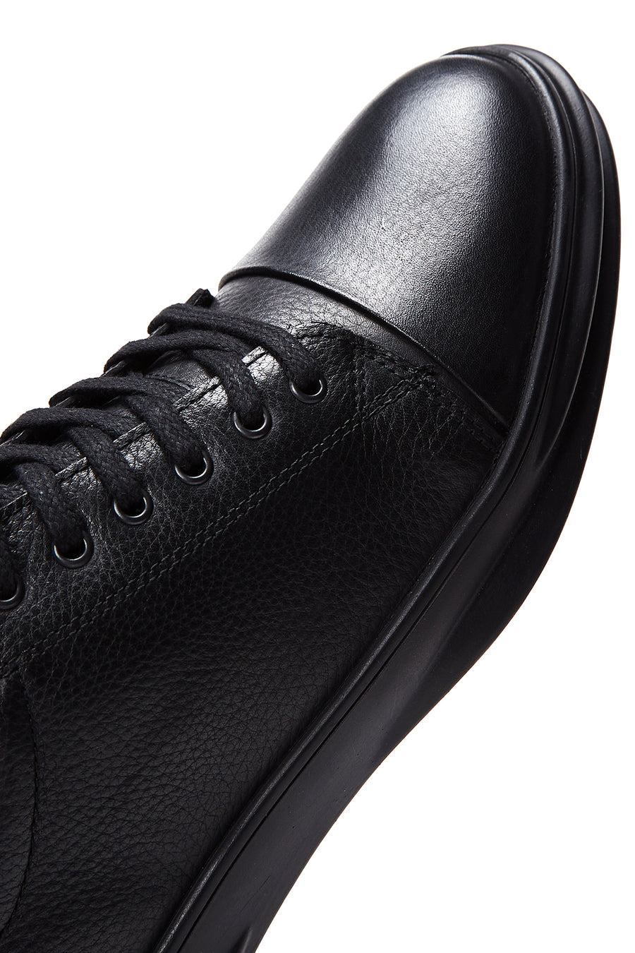 Erkek Siyah Deri Casual Sneaker