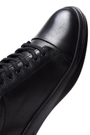 Men's Black Leather Sneaker | Derimod