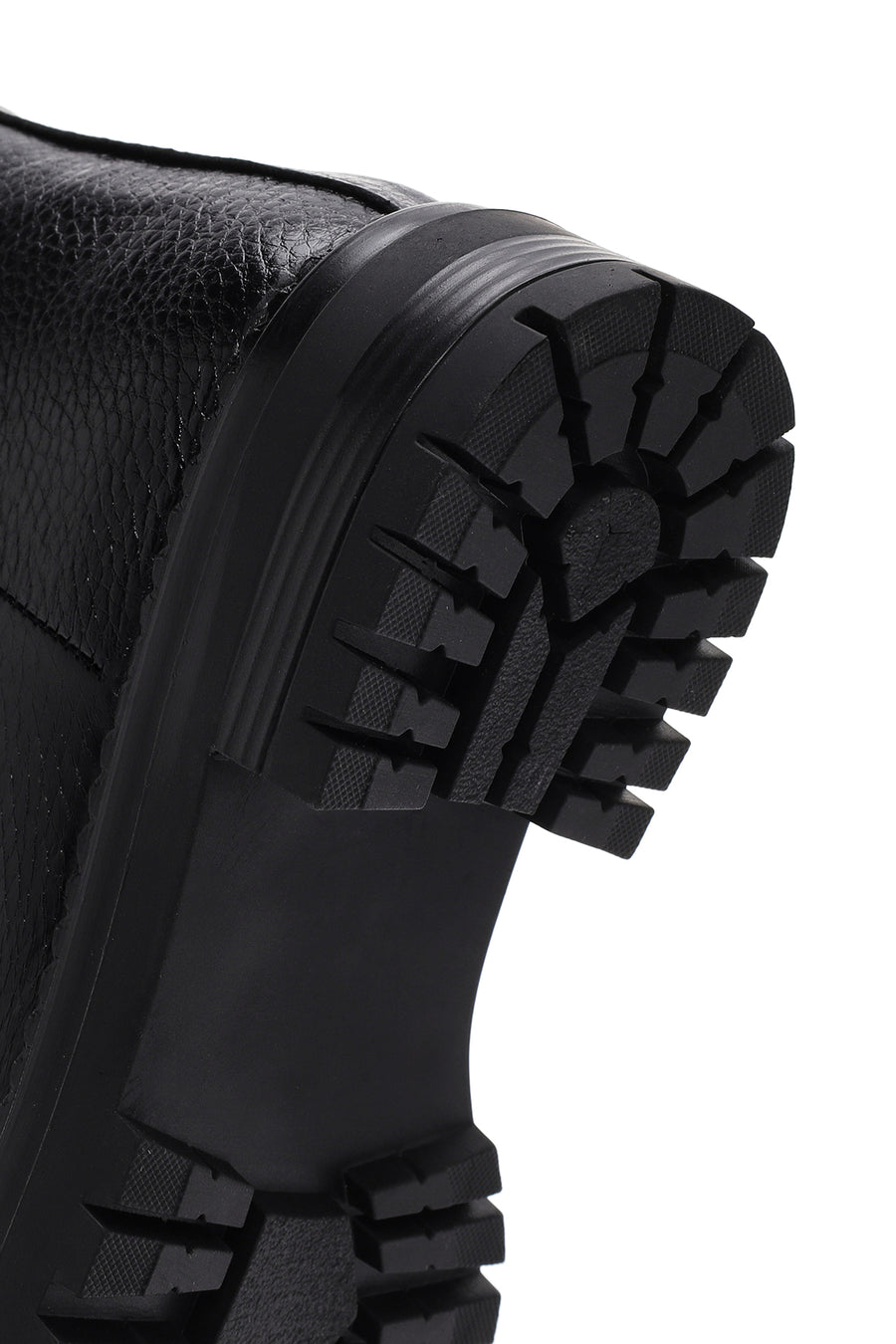 Woman Black Zip Closure Leather Boots