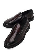 Male Burgundy Leather Casual Loafer | Derimod