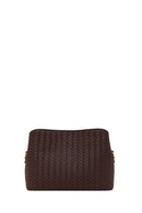 Woman Brown Long-Strap Printed Crossbody Bag | Derimod