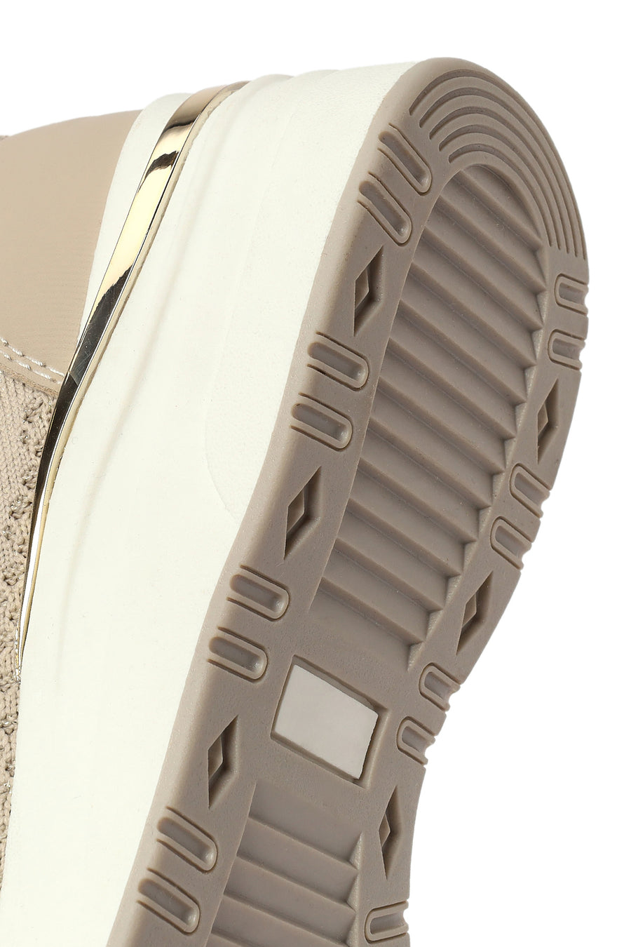 Derimod Zero Women's Beige Thick-Soled Fabric Sneakers