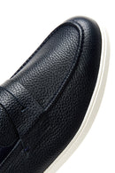 Erkek Lacivert Deri Loafer | Derimod